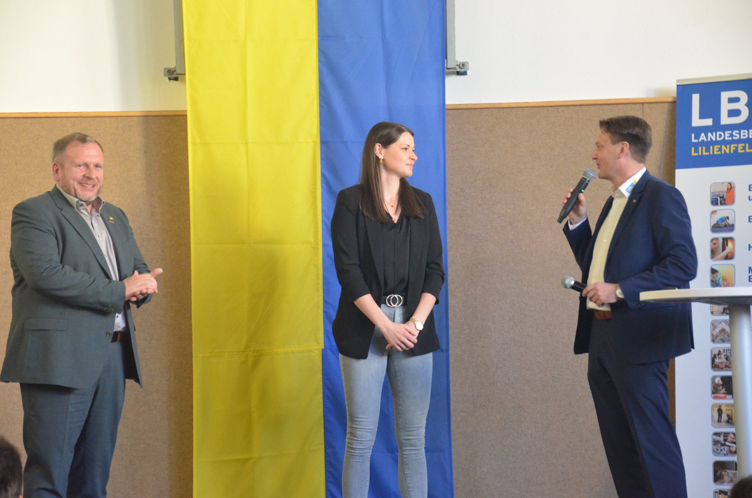 Spartenobmann Flicker und Sara Sinhuber